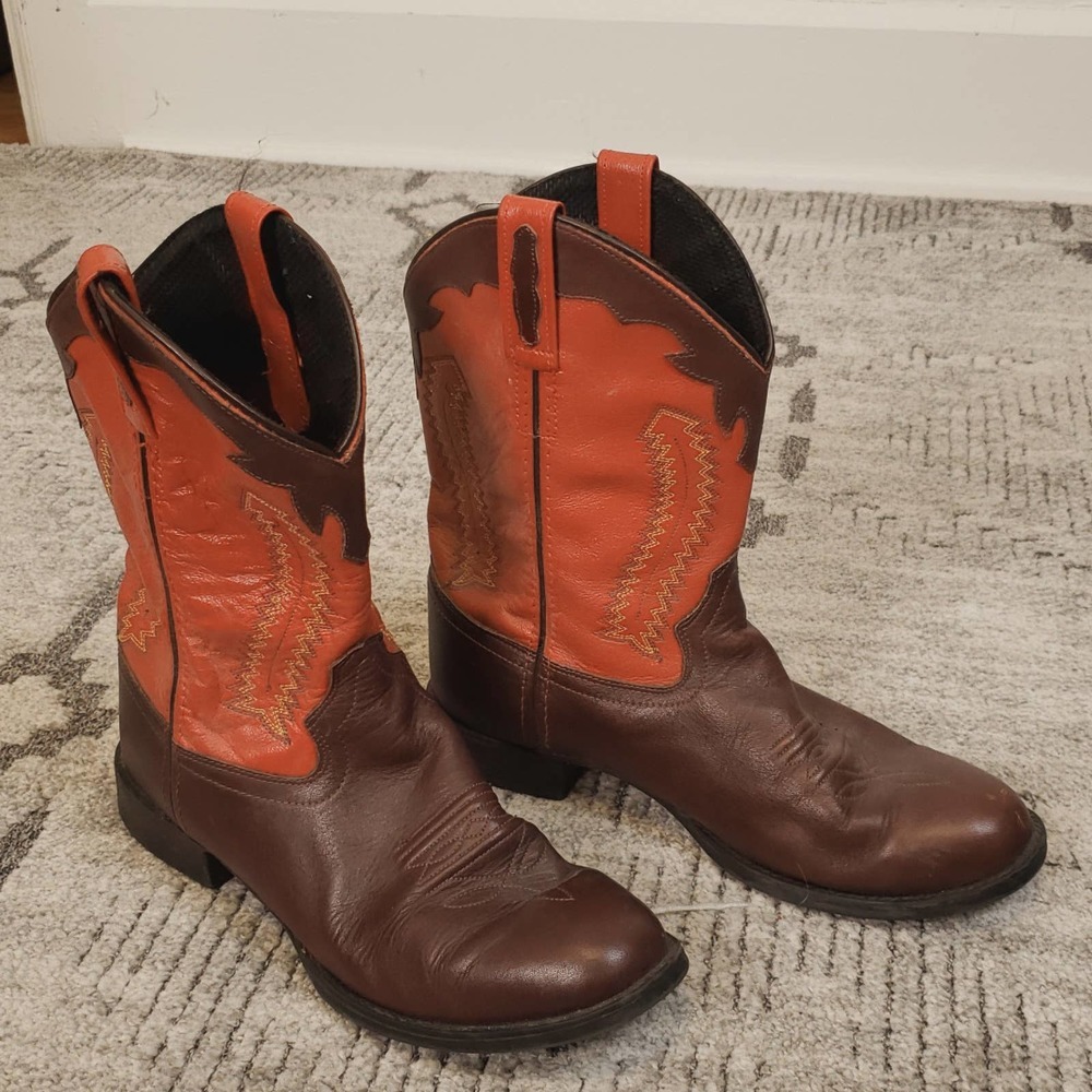 Old West Short Shaft Red Cowboy Boots